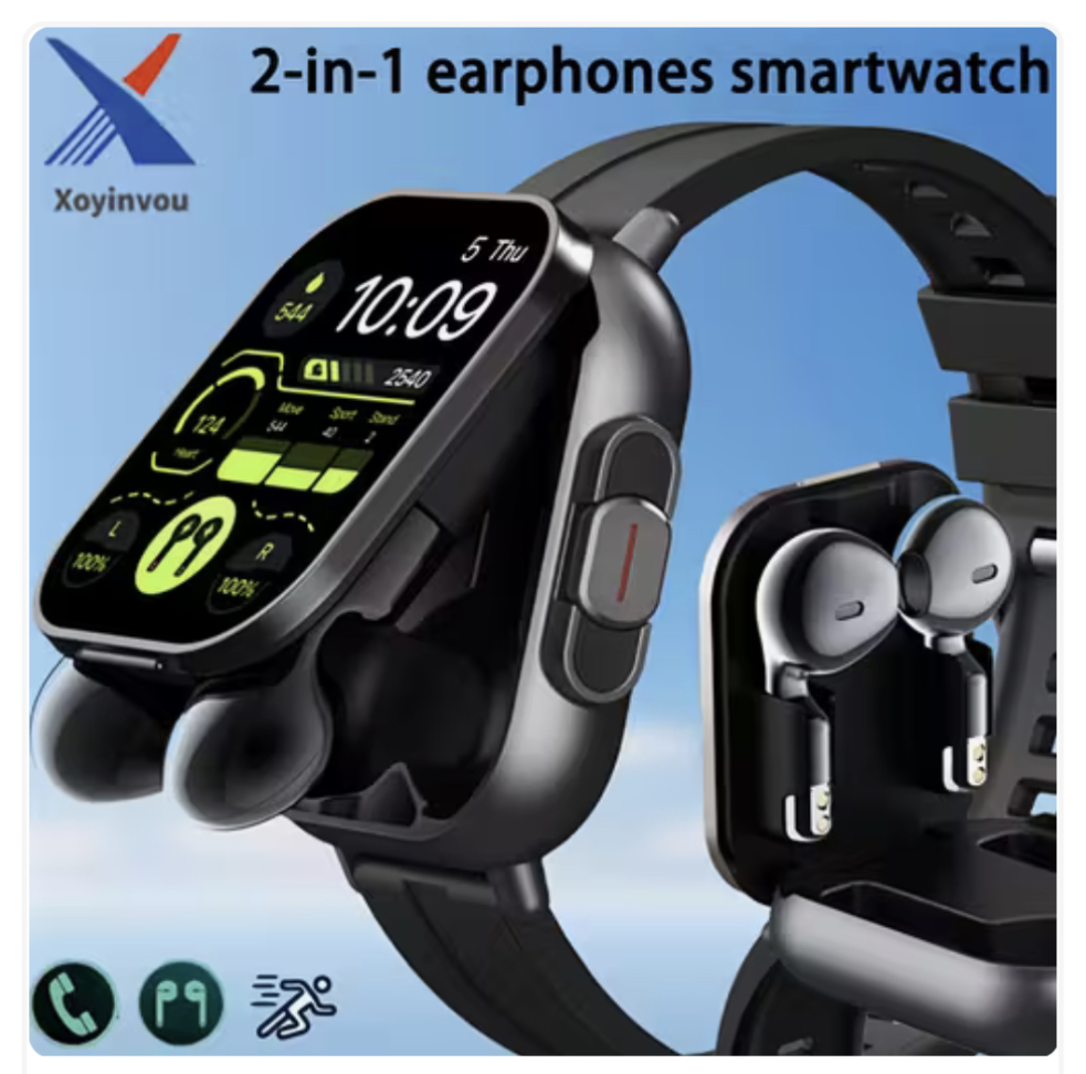 2-In-1 Smartwatch with TWS Earphones